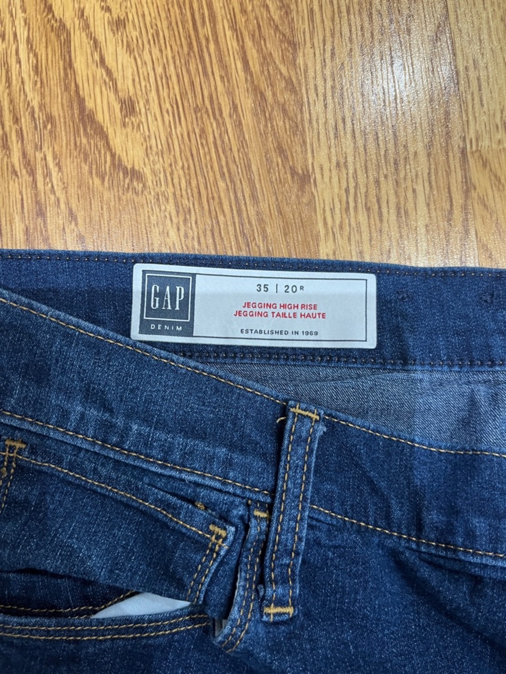 GAP Women's Dark Indigo High rise Jeggings size 35 - Picture 4 of 4